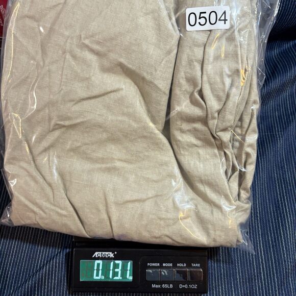 Quacker Factory Linen Pants Womens 2X Beige Boho Coastal Resortcore Lagenlook - Picture 9 of 9